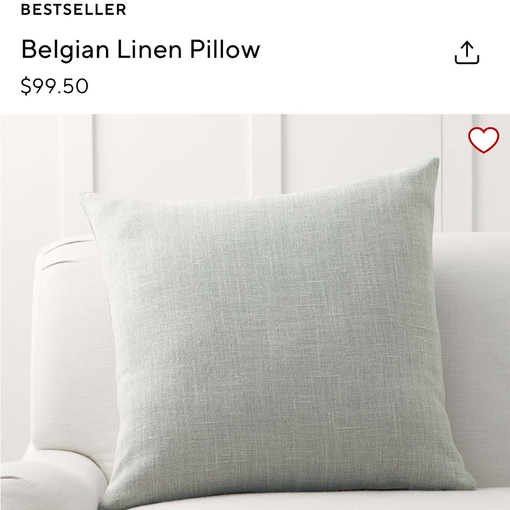 Pottery Barn Bestseller Belgian Linen pillow covers (4; no insert included)